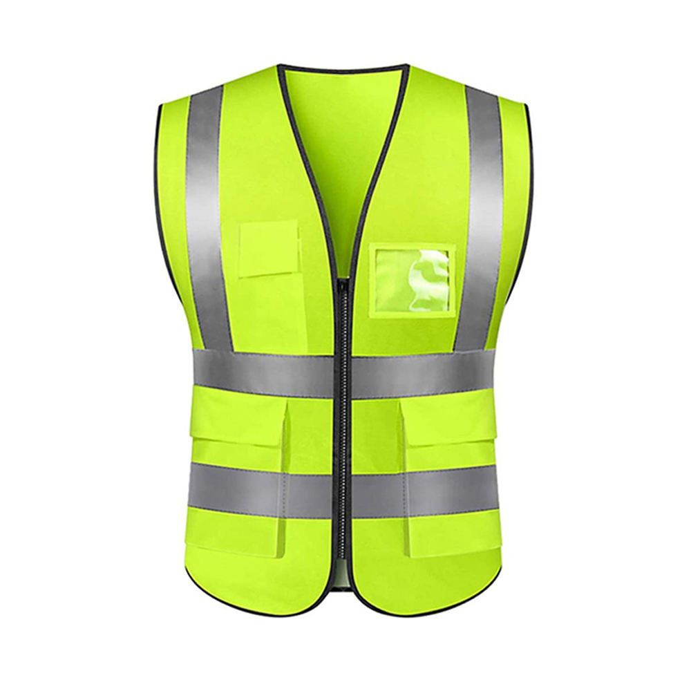 Foxa Impex Customized Black Reflective Safety Vest Company Logo With Pockets Custom Color Fluorescent Visibility Work Class 2 Safety Vest